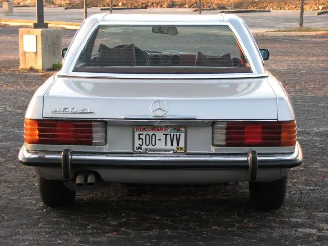 1973 mercedes benz^rare 450sl^euro bumpers^two tops convrt^maintained^no reserve