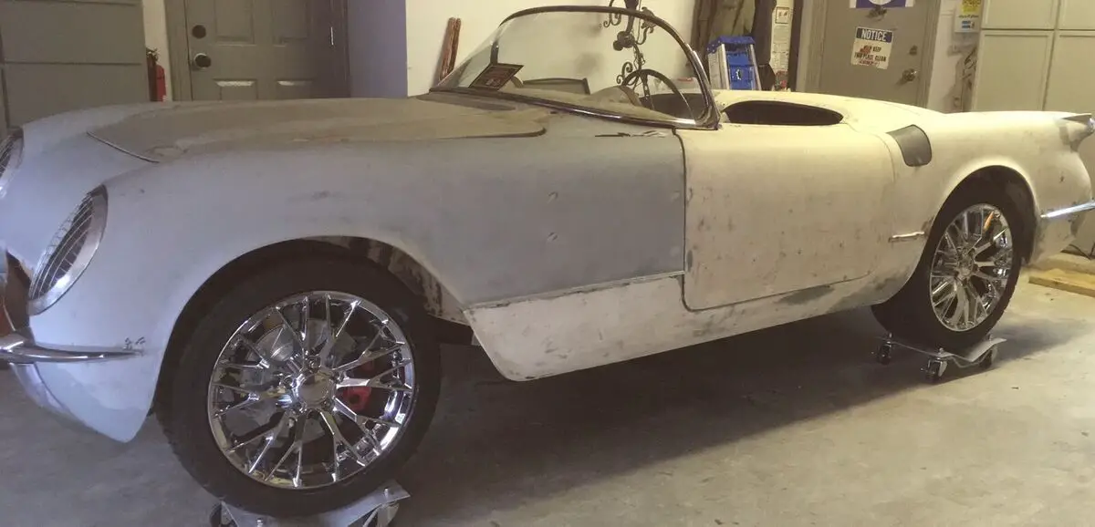 1955 chevrolet corvette grey rwd manual