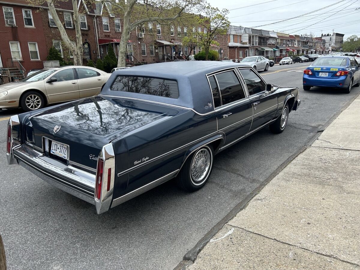 1981 cadillac fleetwood sedan blue brougham