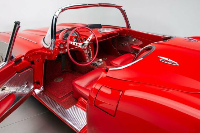 1961 chevrolet corvette roman red convertible 283 v8 2 speed automatic