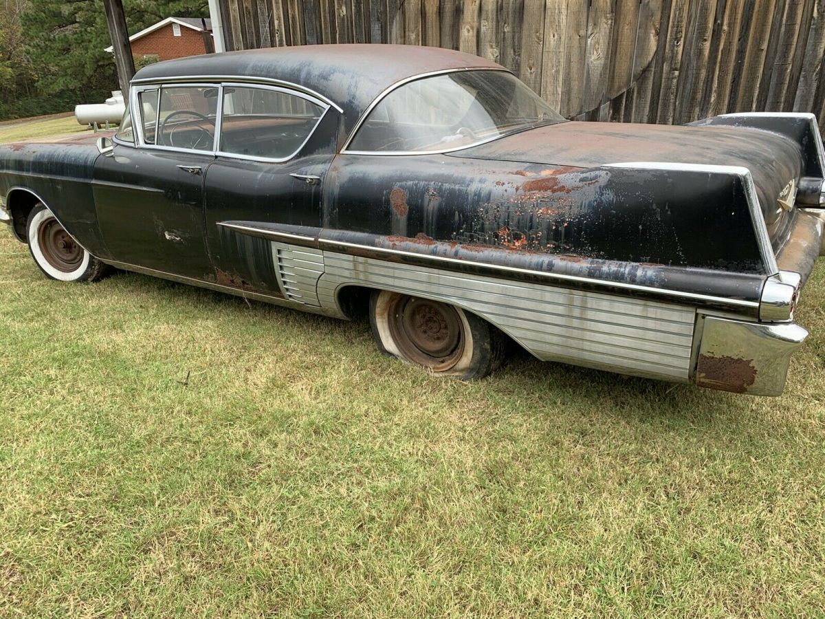 1957 cadillac fleetwood sedan black rwd automatic brougham