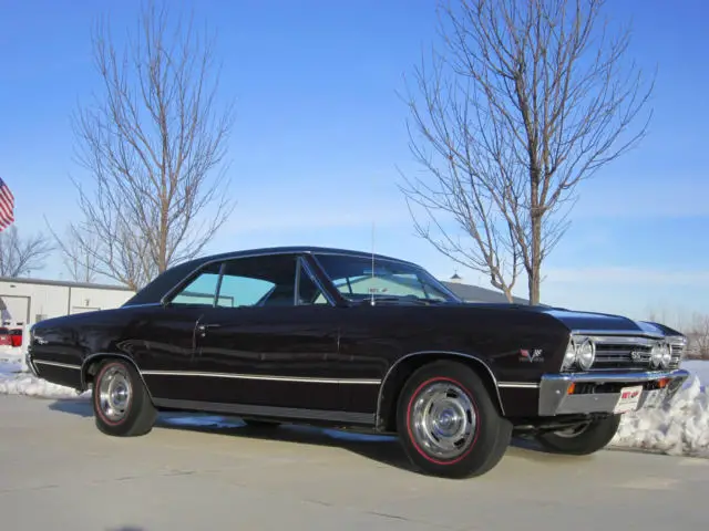 1967 chevrolet chevelle ss 396 4 speed rare royal plum paint restored!