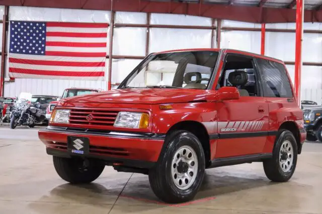 1989 suzuki sidekick dlx jx 6994 miles apple red suv 4 cylinder engine 1.6l/97 a