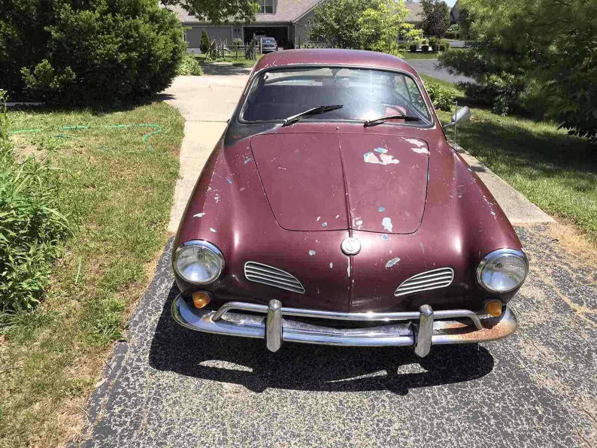 1966 volkswagen karmann ghia sedan brown rwd manual