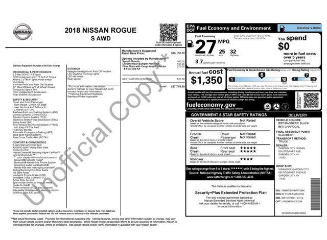 2018 nissan rogue s