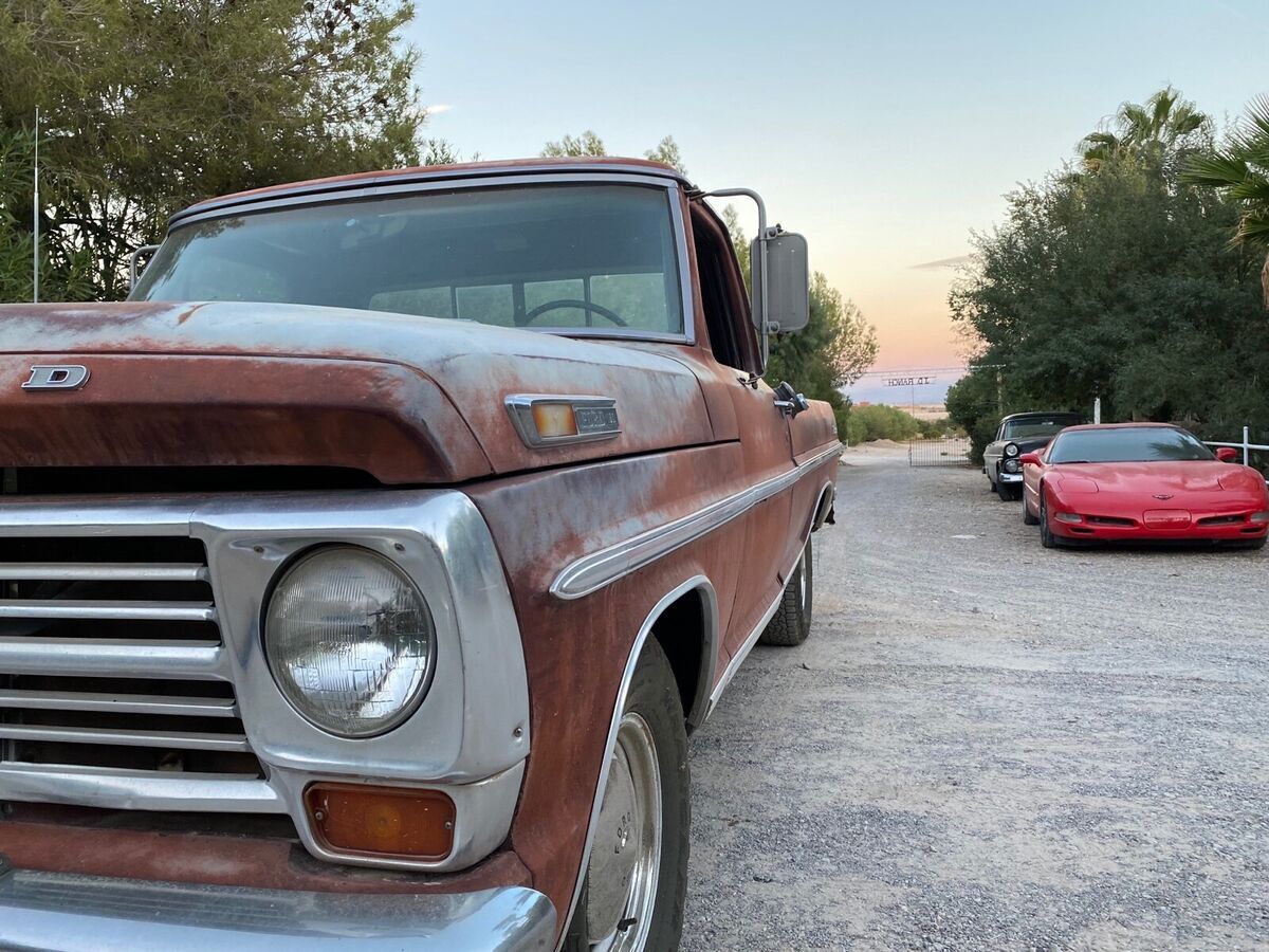1968 ford f100 pickup red rwd manual long bed