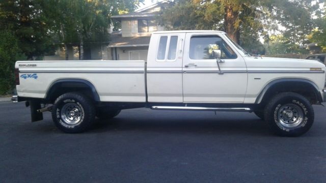 1985 ford f150 lariat explorer 4x4 351 high output extended cab long bed rare !