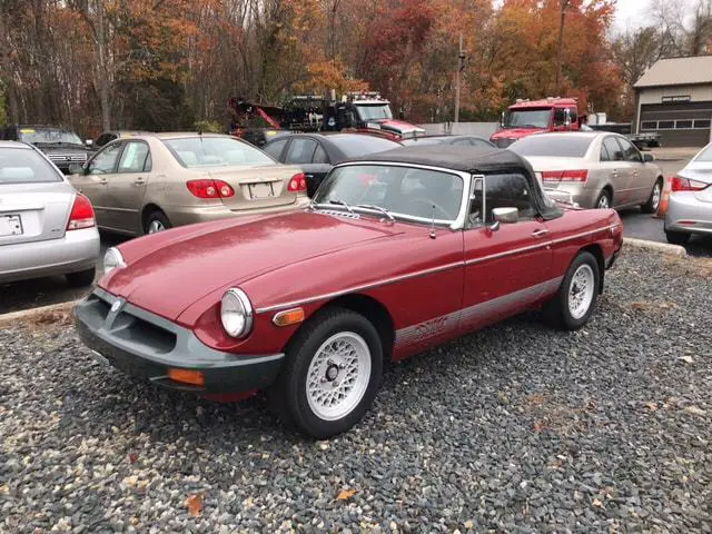 1979 mg mgb 79,996 miles maroon convertible 4 cyl 4 speed manual