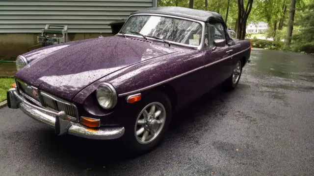 1974 mgb roadster rare black tulip color nice car