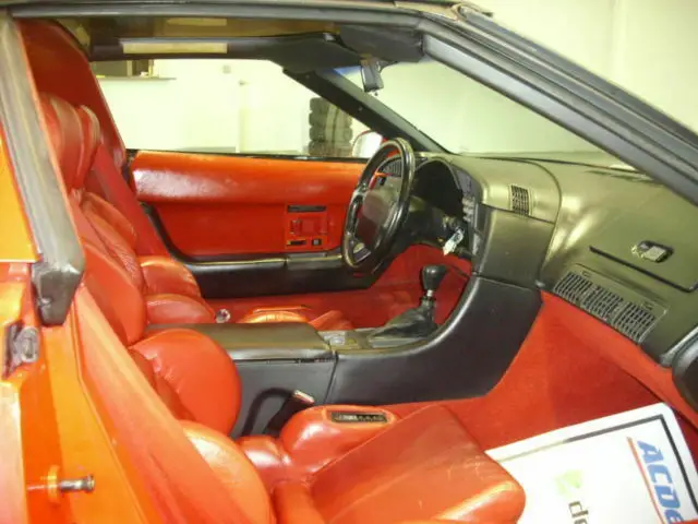 red on red 1991 c4 zr1 zr-1 corvette garaged