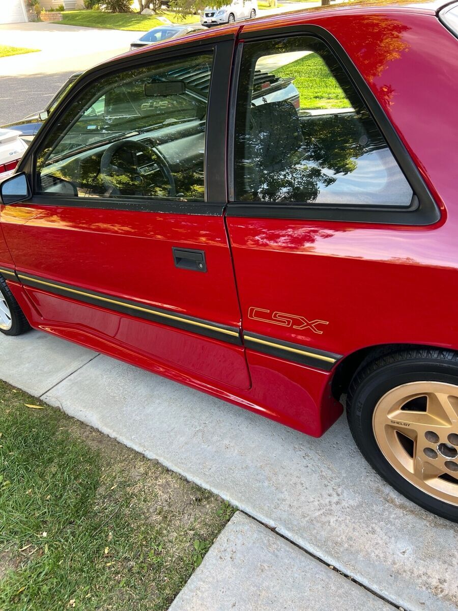 1989 dodge shadow red fwd manual shelby