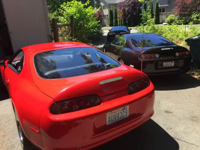 1994 toyota supra mkiv twin turbo red/blk