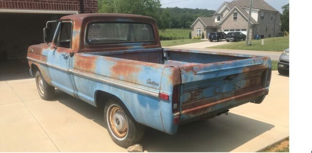 1972 ford f100 short bed 5.0 3 speed on the tree bahama blue original