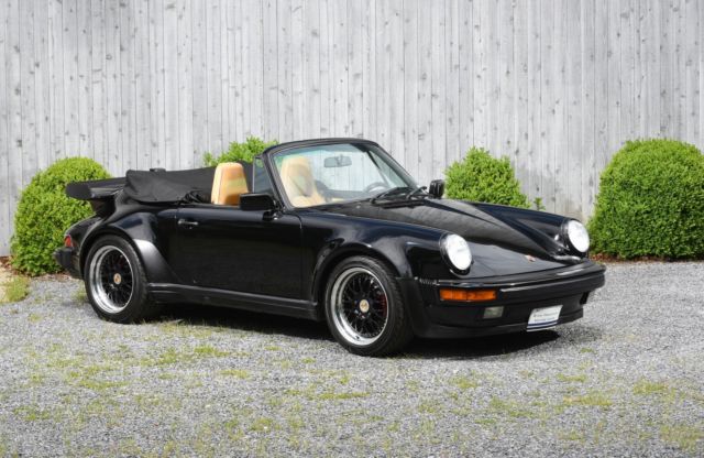 1988 porsche 930 turbo 80280 miles black convertible h6 3.3l m