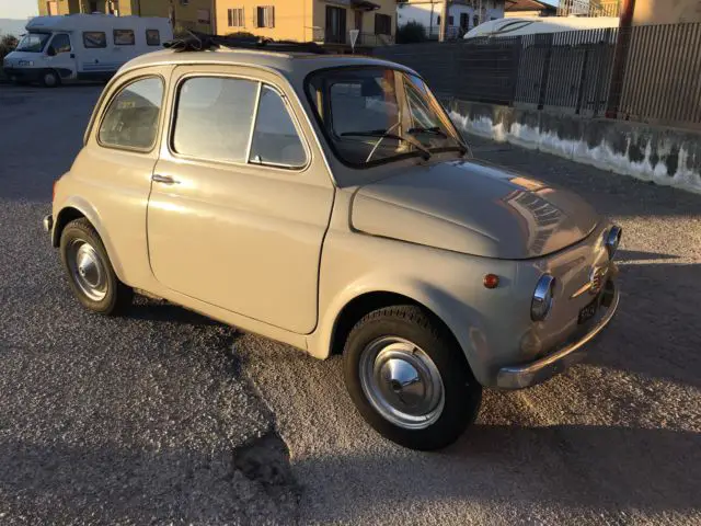 fiat 500 f 1967 unrestored perfect running and driving, time warp - round speedo