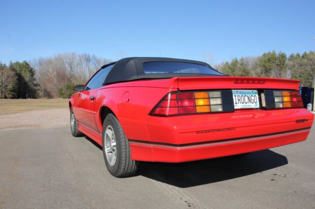 1989 chevrolet camaro iroc z convertible - low miles