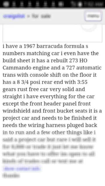 1967 plymouth barracuda formula s