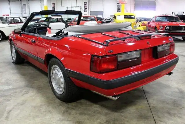 1990 ford mustang 7027 miles red convertible 5.0 liter v8 automatic