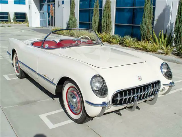 1955 polo white v8 corvette roadster fully restored and ncrs top flight