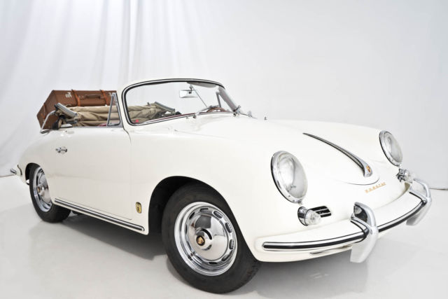 1960 ivory white porsche 356b 1600 super cabriolet