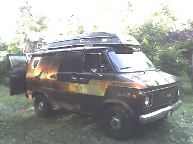 1977 chevrolet g 20 van short wheelbase 350/350 kritter 77 cargo van very rusty