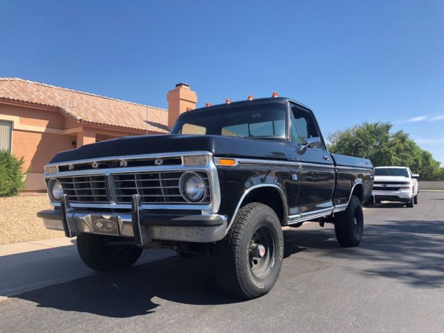 1976 ford f-100 range xlt regular cab short bed 4 speed 4wd 360 engine