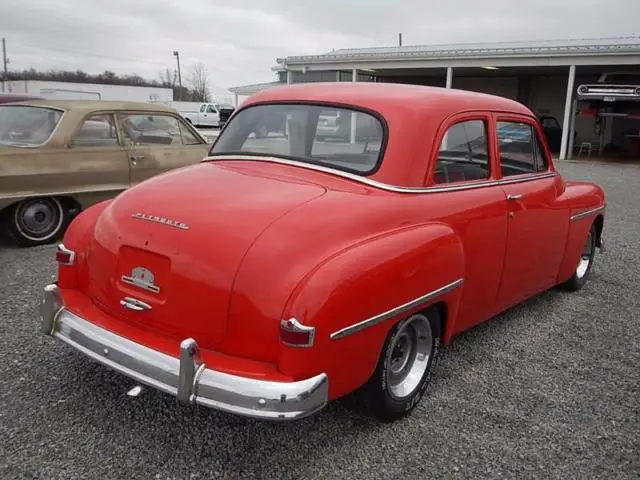 1950 plymouth special deluxe 32092 miles red 217 3-speed manual