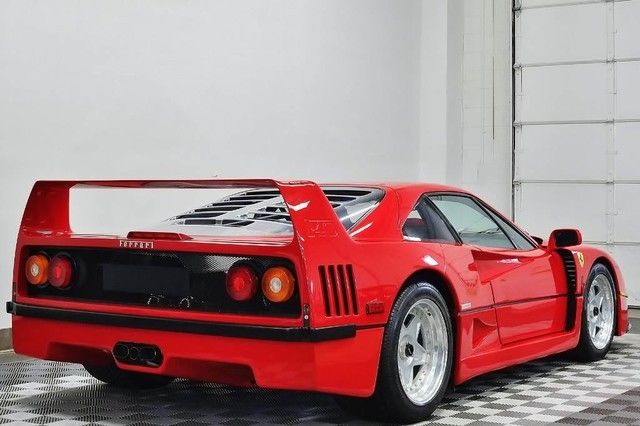 1990 ferrari f40 rosso corsa rosso cloth 545 miles classiche belt service 5/2016