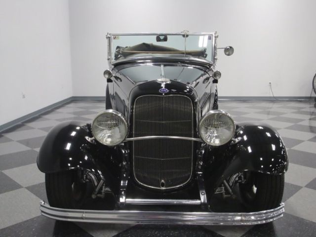 1932 ford phaeton 25664 miles black convertible 302 v8 3 speed automatic