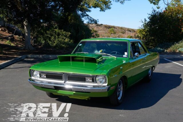 '70 dodge dart pro-built, viper snake skin green, 500 ci 650hp on pump gas!