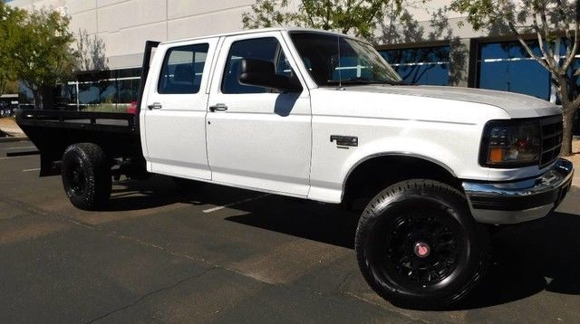 ford f350 4x4 7.3 turbo diesel 5spd manual cstm bed/ramp clean no rust az