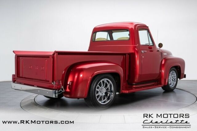 1953 ford f100 toreador red metallic pickup truck 302 v8 4 speed automatic