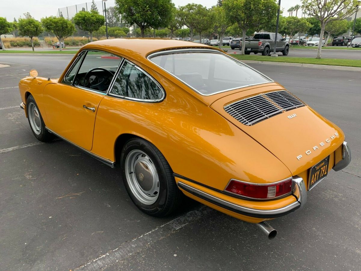 1967 porsche 912 in bahama yellow with sport seats. california car
