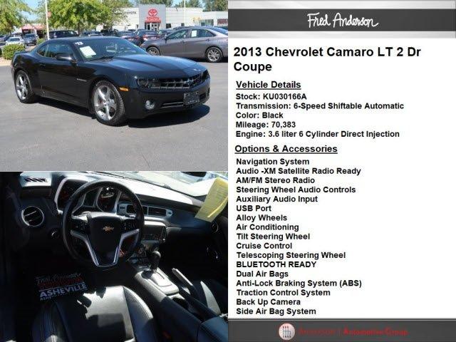 used 2013 chevrolet camaro lt coupe asheville, nc 28806 for sale in asheville, north carolina