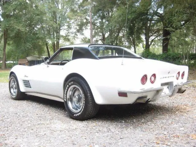 1971 chevrolet corvette convertible 63442 miles white 2 door convertible 350 v8
