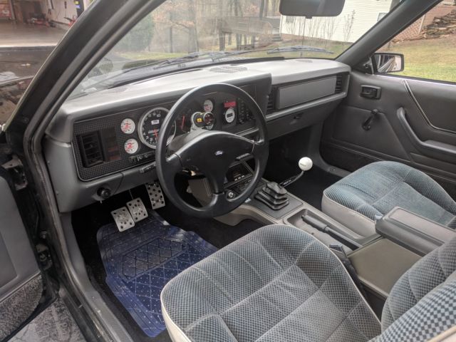 1985 ford mustang lx v8 black coupe