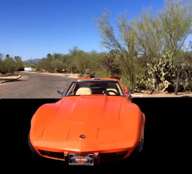 1975 chevrolet corvette stingray 350 cid orange flame original matching numbers