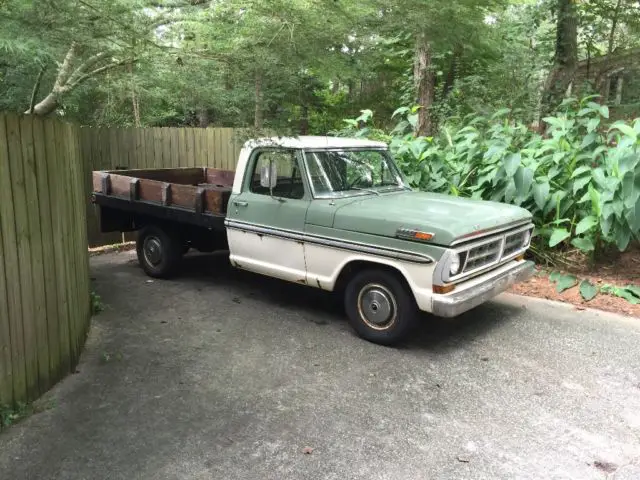 classic 1971 ford f-100 ranger flat bed patina shop truck