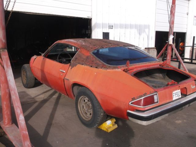 1974 camaro auto a/c car solid california except roof rusted out