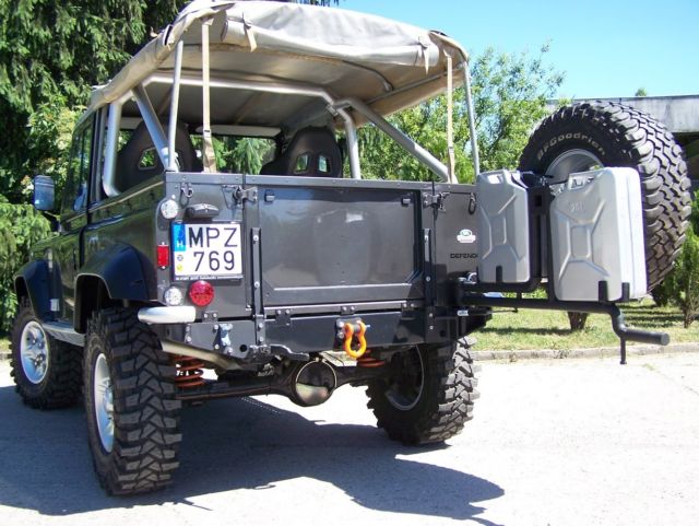 1990 land rover defender d90 turbo-diesel soft-top convertible - lifted - wow!