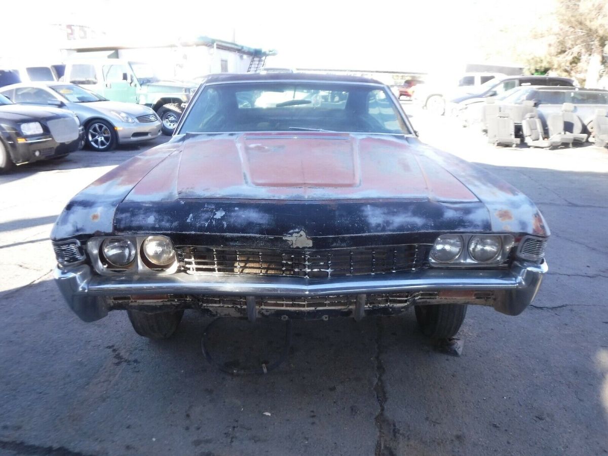 1968 impala ss 427 fastback bench seat 4 speed new mexico barn find red/black