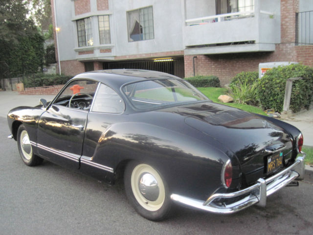 1965 volkswagen karmann ghia w/ 63,409 original miles california black plate