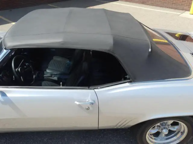 1969 chevrolet camaro 5000 miles silver convertible 327 cid v8 4 speed automati