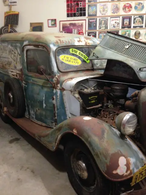 1937 ford panel truck barn fresh patina flathead v8 unrestored