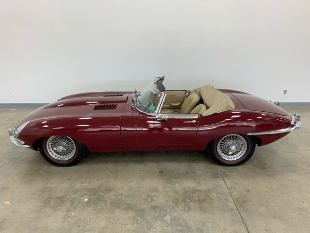 1967 jaguar e-type series 1 62,517 miles opalescent maroon convertible 4.2l inl