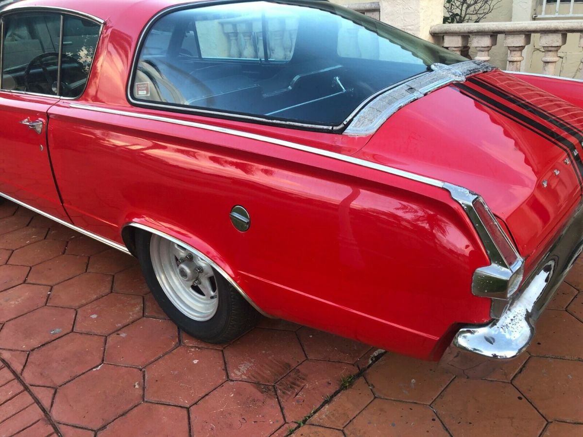 1966 red plymouth barracuda sport 273 w upgrades / 3 speed auto,"free shipping"