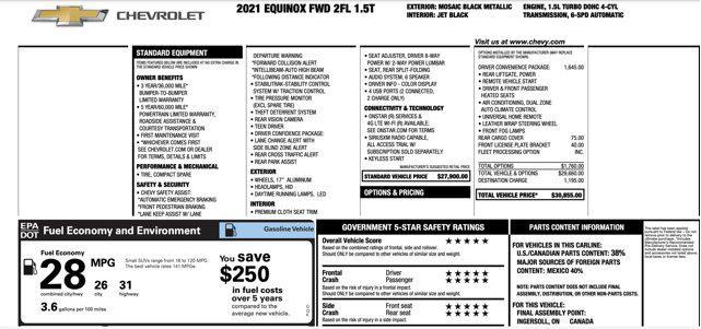 2021 chevrolet equinox 1lt