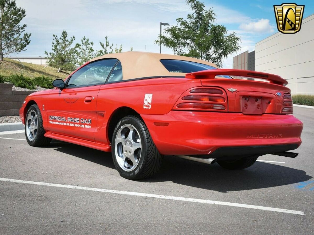 1994 ford mustang cobra svt pace car #34/1000 convertible no reserve 61,000 mile