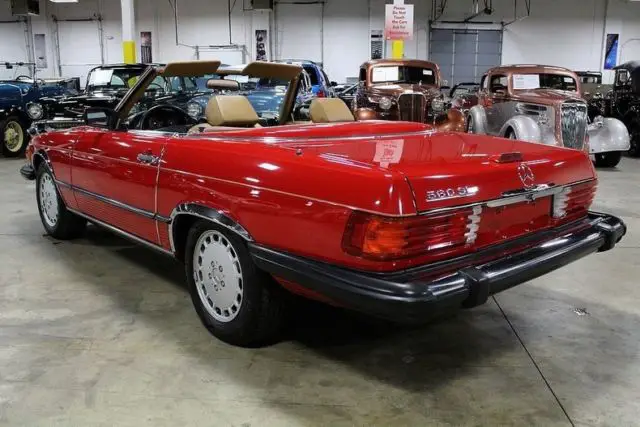 1989 mercedes-benz 560sl 73075 miles red convertible 5.6l v8 automatic