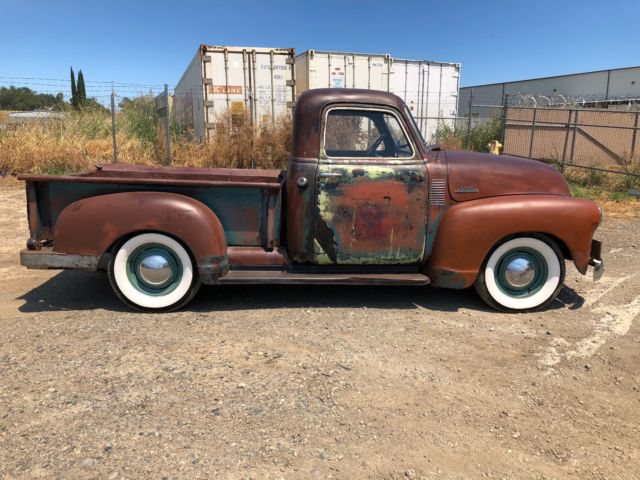 1953 chevrolet pickup, short bed, 1/2 ton, inline 6
